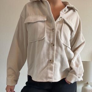 Women's Cream Corduroy Jacket